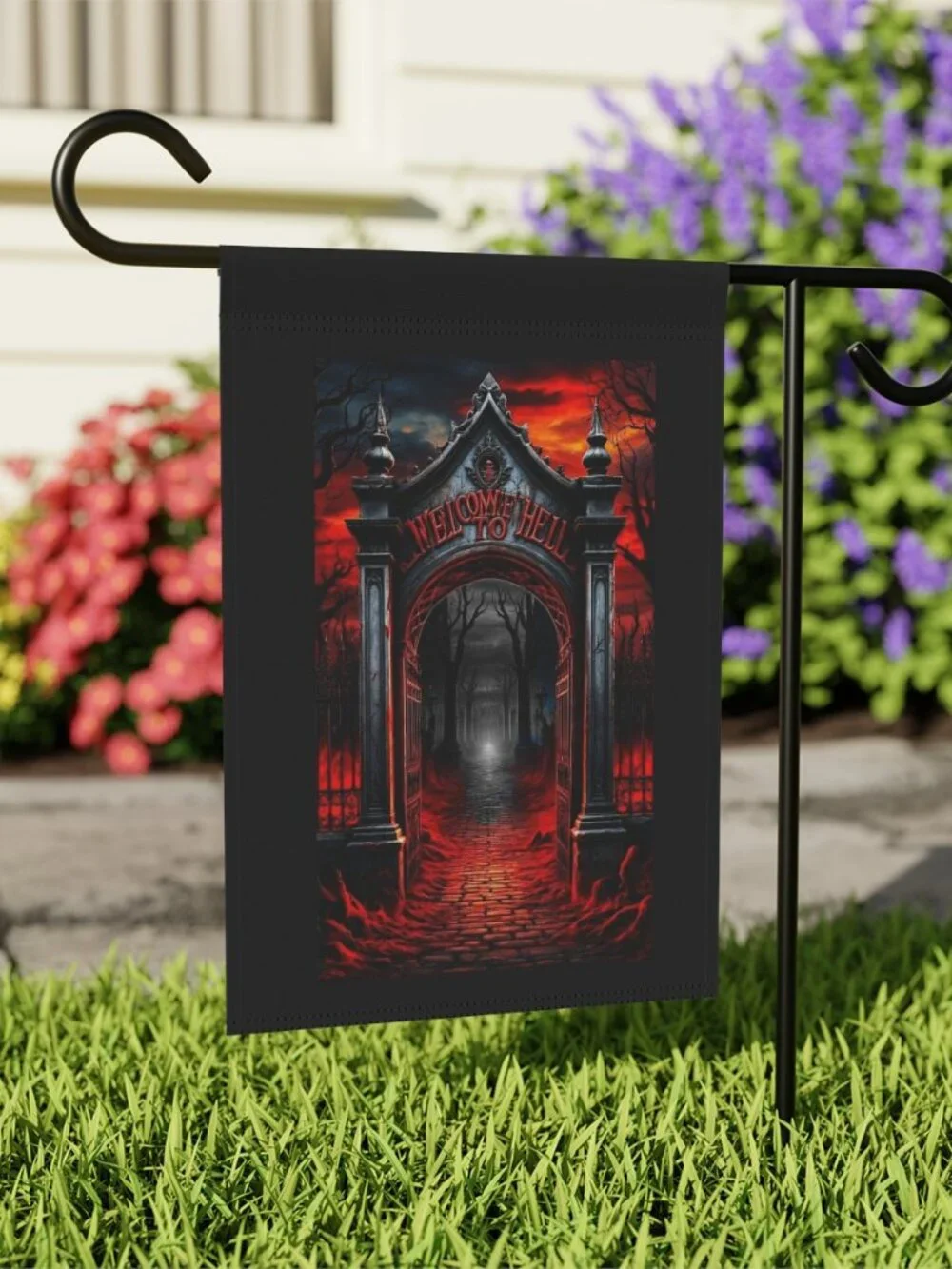 Welcome to Hell Garden Flag Halloween Spooky Decor